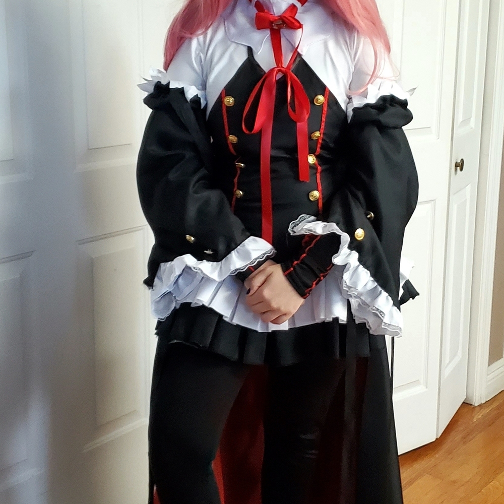 Gothic Black and Red Cosplay Costume